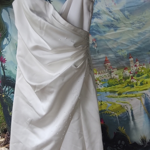 Alfred Angelo ivory size 6 Wedding Dress simple elegant - Picture 4 of 8